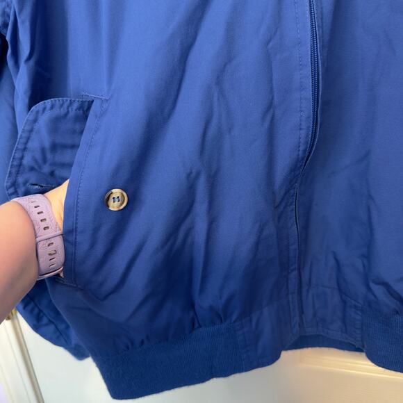 Sears Roebuck Vintage 70s 80s Men’s Plaid Lined Bomber Jacket Size M Blue - Picture 5 of 13